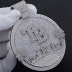 Iced Out Letter Pendant Circle Disc