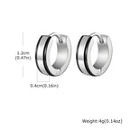 Minimal Circle Huggie Hoop Earrings — Stainless Steel