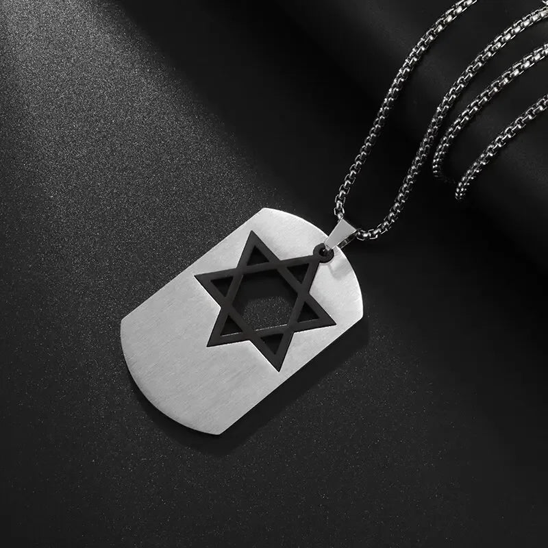 Hip Hop Military Style Stainless Steel Dog Tag Pendant Necklace for Men Women Gold Plated Personalized Id Card Name