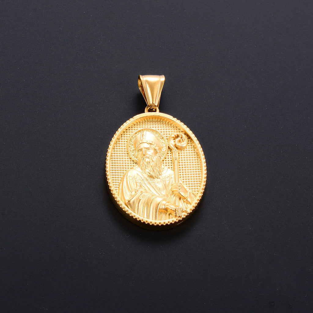 Jesus Cross Gold Pendant Necklace