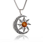 Silver Color Stainless Steel Pattern Witch Knot Pendant Necklace Celtic Knot Lucky Jewelry Christmas Gift for Friends Family