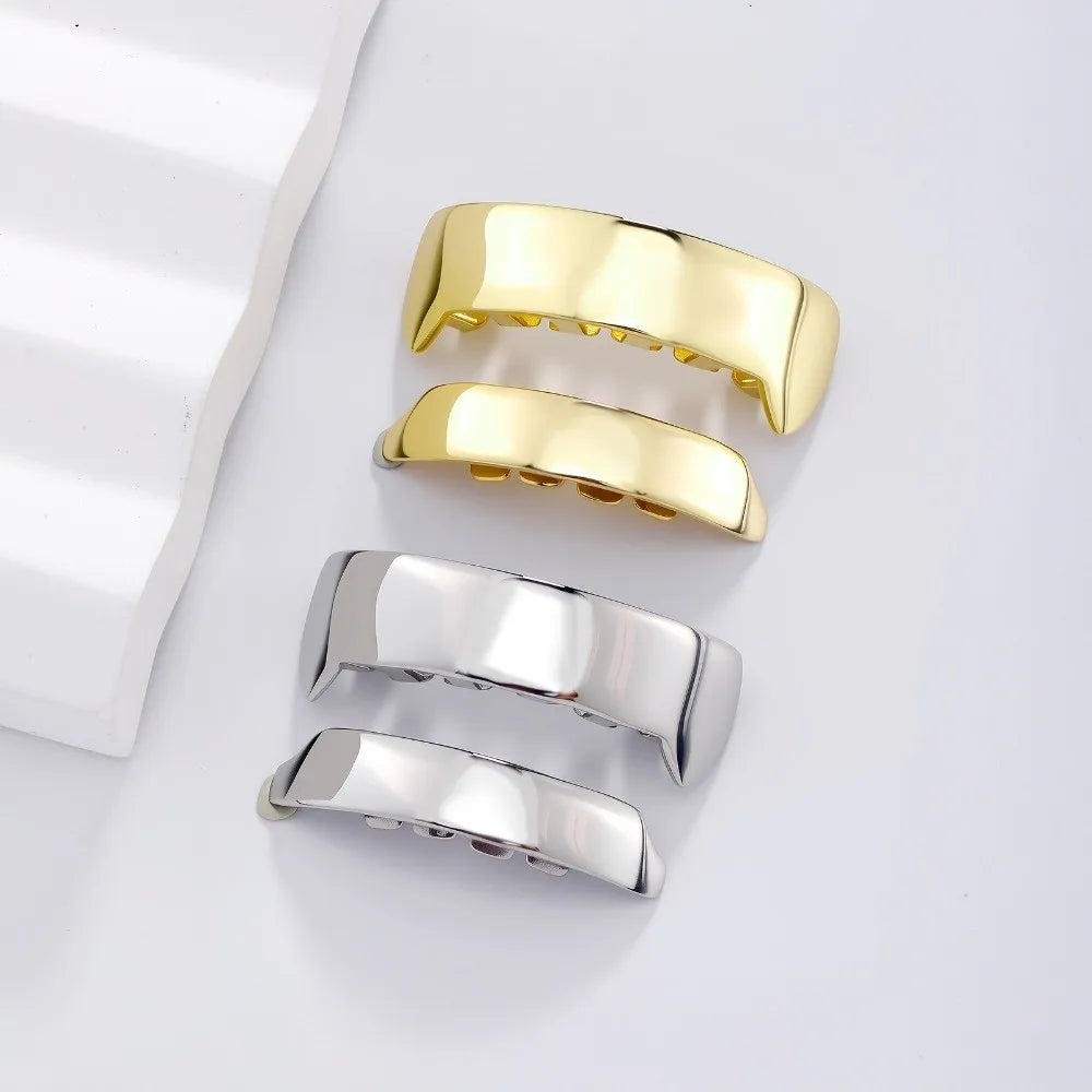 Trend Glossy Teeth Grillz Realistic Look Shiny Grillz Set Full Wrapped Teeth Caps Men