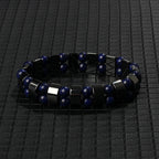 Hematite Therapy Stretch Bracelet — Mixed Metal
