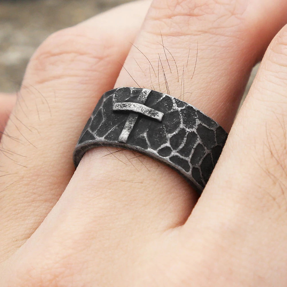 Cross Ring — 316L Stainless Steel