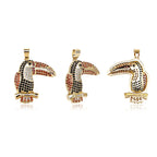 Iced Out Bird Pendant Necklace Colorful CZ