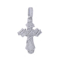 2026 New Iced Out Barbed Wire Wrapped Cross Pendant Necklace Silver Color Cubic Zirconia CZ Charm For Men Hip Hop Jewelry