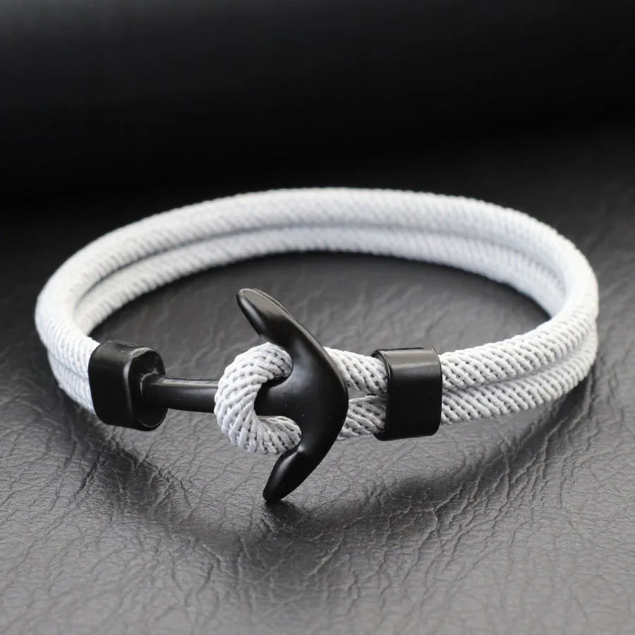 Nautical Anchor Rope Bracelet 4mm — Outdoor Sailing, Multi-Color