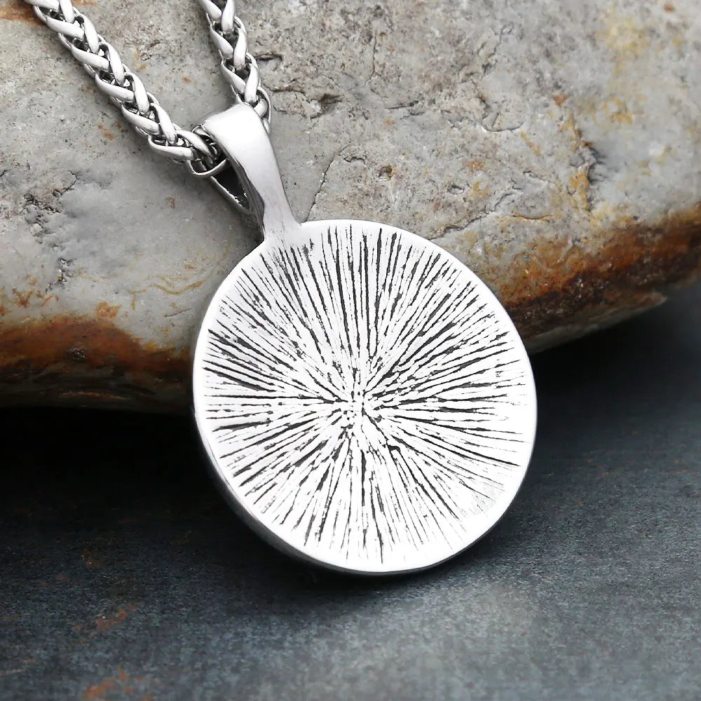 Slavic Kolovrat Pendant Necklace — Stainless Steel
