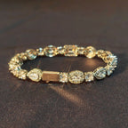 Gold Tennis Chain 8MM Mixed Diamond Iced Out