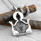 Creative Design Retro Stainless Steel Men's Viking Necklace Religious Belief Jesus Odin Valknut Jewelry Pendant Exquisite Gift