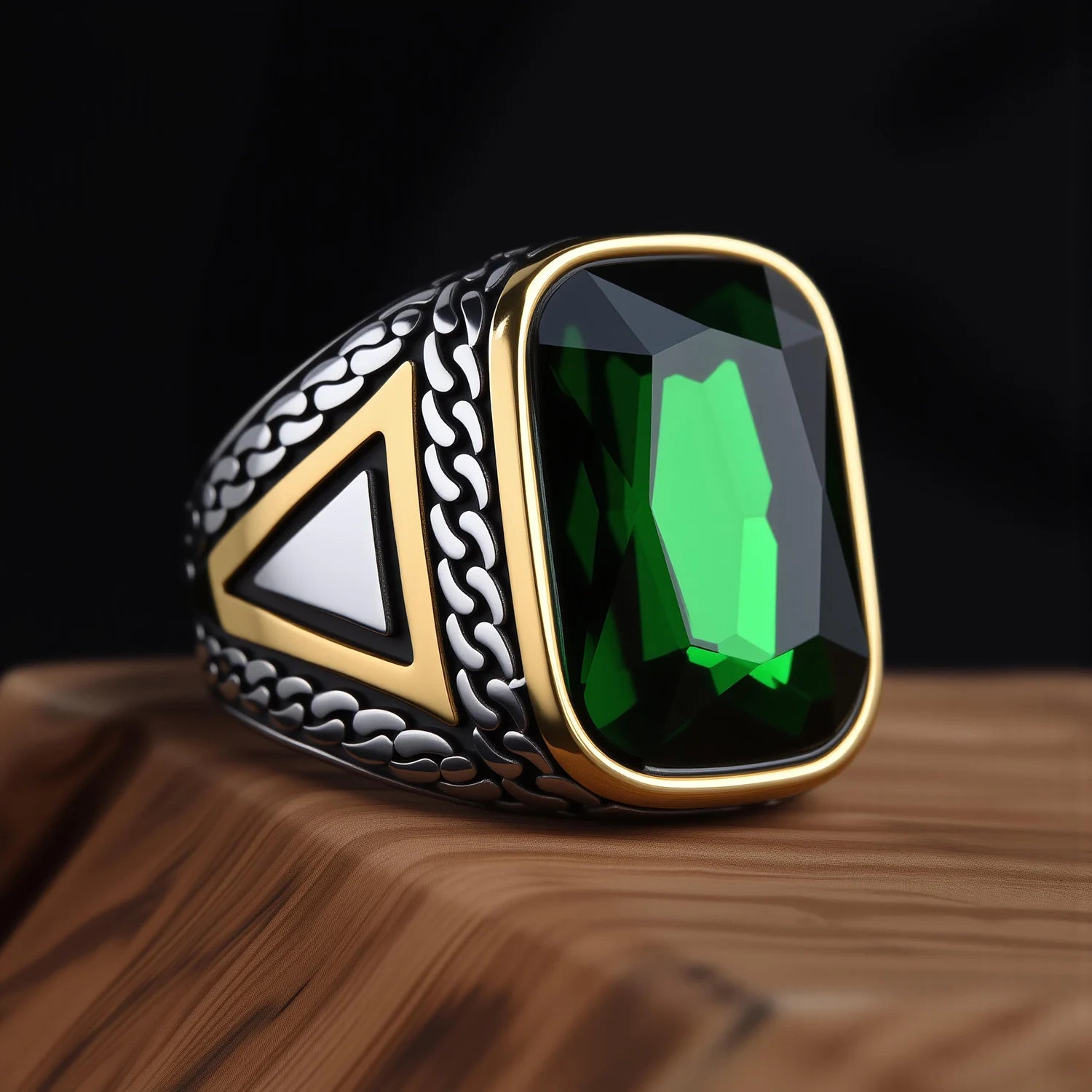R3427 Men's High Quality 316L Stainless Steel Variety Onyx Rings Fashion Trend Jewelry