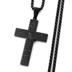 Jesus Cross Praying Hand Pendant — Gold