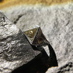 Retro Eye of Providence Vajra Cross Ring Punk Gothic Adjustable Open Ring For Men Copper Fine Jewelry Accessories Blessing Gift