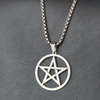 Classic Men's Star of David Pendant Necklace in Black Gold Silver Color Stainless Steel Israel Jewish Jewelry  Box Chain 24 inch