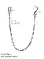 Figaro 3:1 Choker Necklace Jeans Chain 21 Inch — Stainless Steel