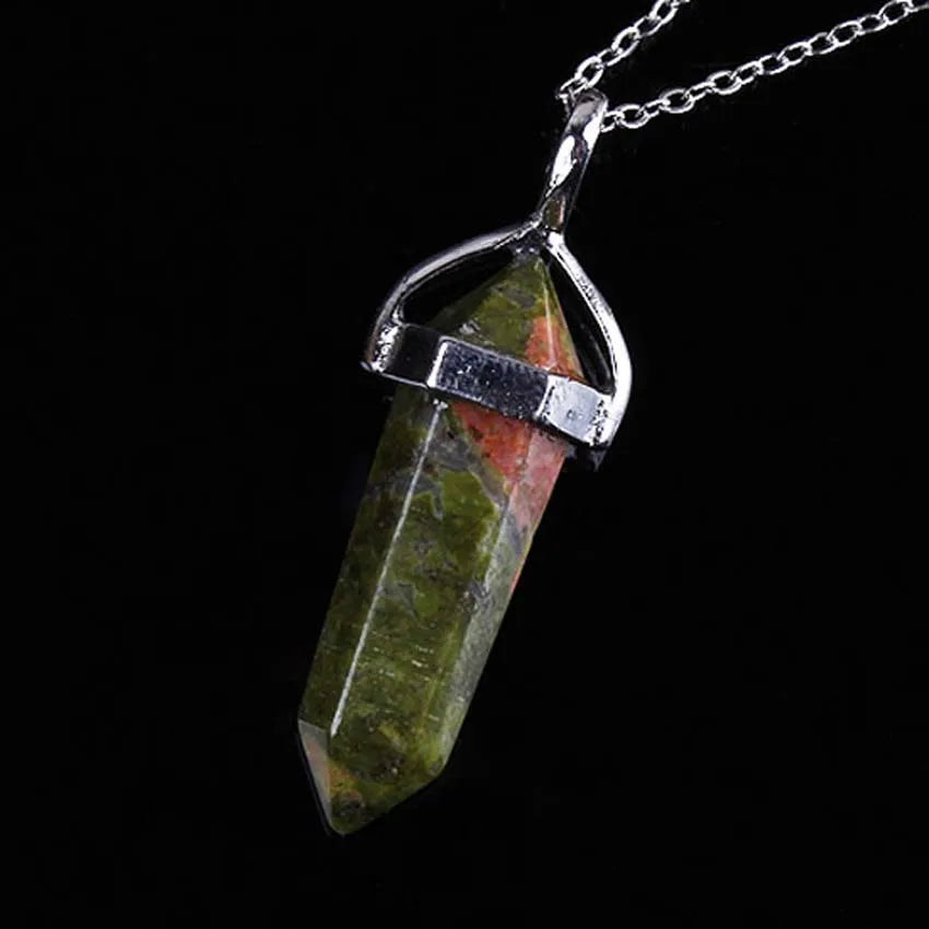 Amethyst Crystal Pendant Necklace