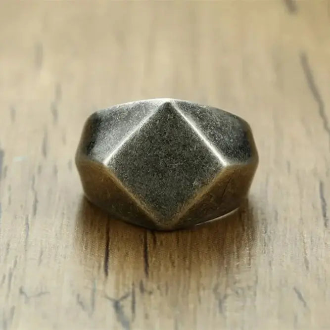 Flat Top Signet Ring — Stainless Steel