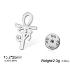 LIKGREAT Ankh Cross Brooch Eye of Horus Pin for Men Women Ancient Egyptian Gothic Occult Symbol Spiritual Amulet