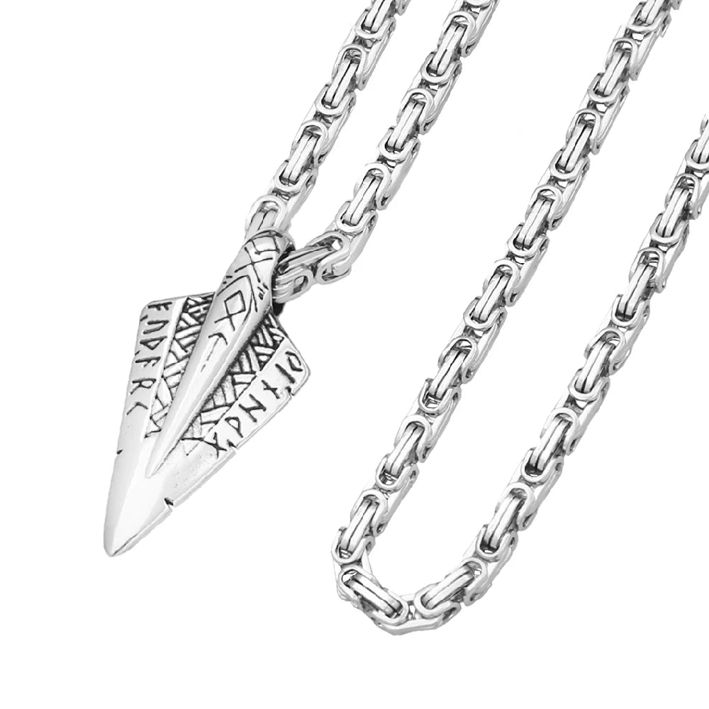 Viking Spearhead Pendant — Stainless Steel