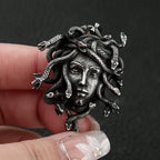Gothic Vintage Medusa Pendant 316L Stainless Steel Punk Hip Hop Unique Snake Necklace Fashion Amulet Jewelry Gifts