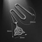 Stainless Steel Viking Celtic Knot Pendant Necklace