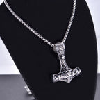 Thor Hammer Mjolnir Viking Pendant — Stainless Steel
