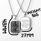 Archangel Michael Pendant Necklace Stainless Steel