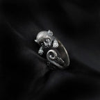New Arrival Vintage Monkey Animal Design Thai Silver Unisex Party Ring Jewelry For Women Men Birthday Gifts