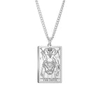 Dawapara Vintage Tarot Card Necklace The Major Arcana Pagan Astrology Talisman Pendants Necklace Stainless Steel Jewelry