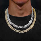 ESKEEM Hip Hop Jewelry Gift 925 Sterling Silver Moissanite/CZ Necklace Iced Out Diamond Personalized Cuban Link Chain