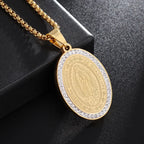Stainless Steel Christian Virgin Mary Pendant Our Lady of Guadalupe Necklace Women's Religious Lucky Amulet Jewelry Gift
