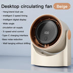 XIAOTREE Smart Electric Fan 100 Speed Bladeless Fan USB Charging Desktop Silent Wall Mounted Air Conditioner Office