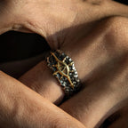 Gothic Eight Pointed Arrow Star Adjustable Open Ring