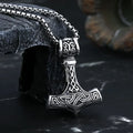 Celtic Knot Thor's Hammer Pendant Necklace — Stainless Steel