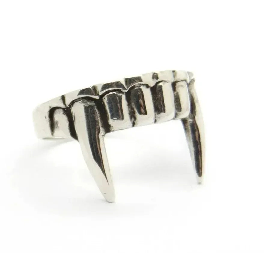 Gothic Retro Open Adjustable Ring — Multi-Design, Silver-Tone