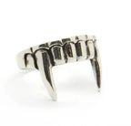 Gothic Retro Open Adjustable Ring — Multi-Design, Silver-Tone
