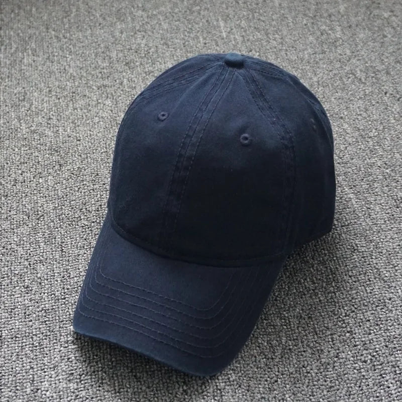 Oversized Cotton Baseball Cap — Adjustable Fit