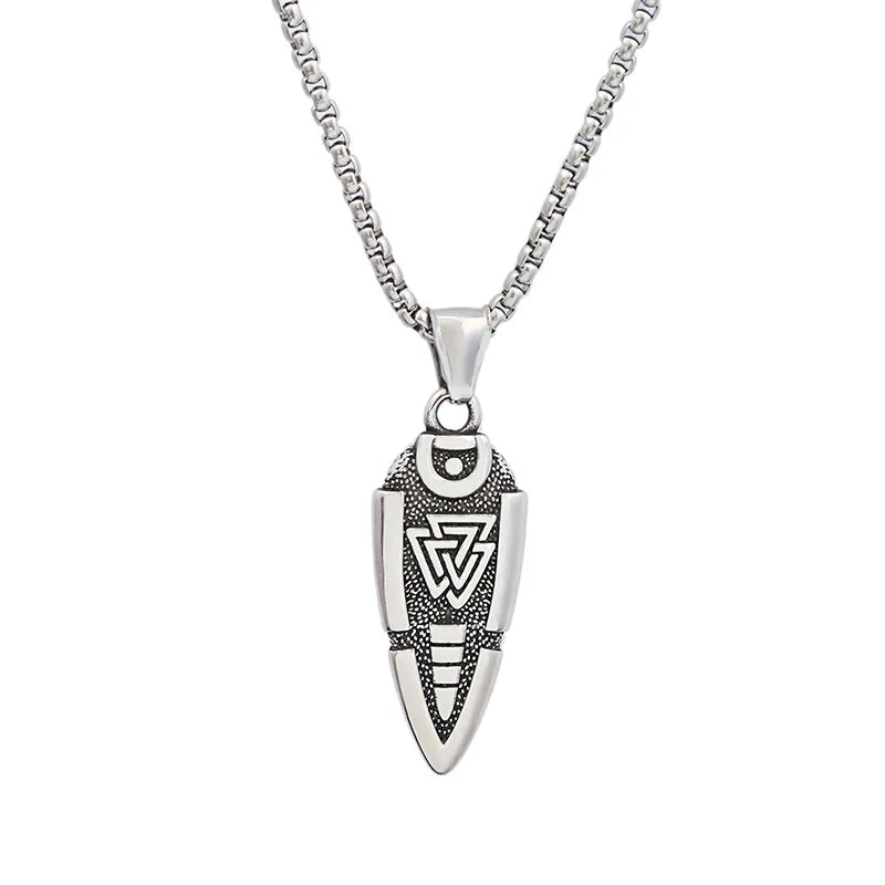 Viking Spear Stainless Steel Pendant Necklace