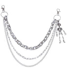 Skeleton Pendant Multi-Layer Pants Chain — Gothic Jeans Chain