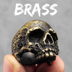 Vintage Punk Gothic All Skull Head Series Stainless Steel Womens Mens Rings Unique for Biker Jewelry Creativity Gift