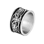 Norse Wolf Ring — Stainless Steel Knot Detail