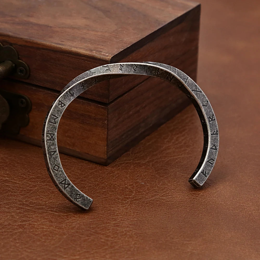 Mobius Rune Cuff Bracelet — Stainless Steel