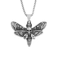 Skull Moth Pendant — Stainless Steel