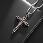 Vintage Catholic Cross Pendant Necklace — Amulet