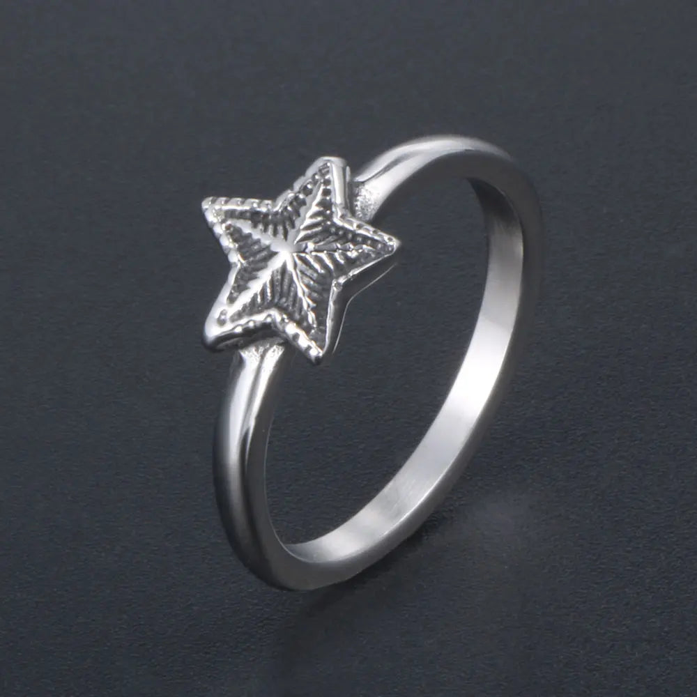 Five-Pointed Star Ring for Men — Stainless Steel