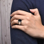 Jiayiqi Men'S Ring Punk Rock 316L Stainless Steel Signet Ring For Men Hip Hop Party Jewelry Male Wedding Gift Custom