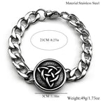 Celtic Knot Silver Bracelet Witch Triquetra Trinity