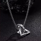 Geometric Triangle Circle Pendant Necklace — Box Chain