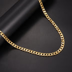 Luxury 24K 9999 Pure Gold real gold Men Women 6mm 8MM Necklace Cuban Chain Hip Hop Punk Necklace