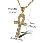Cross Ankh Steel Pendant Egyptian Gothic